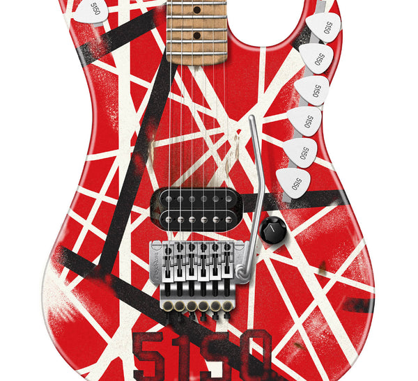 Eddie Van Halen Kramer 5150 Guitar Poster Guitar Poster, Wall Decor, Guitar Print, Guitar Art