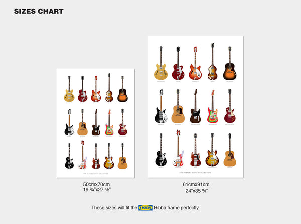 The Beatles Guitar Collection Poster