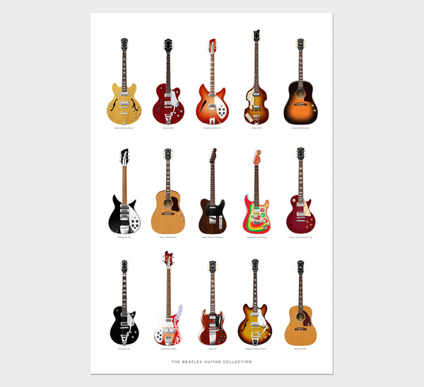 The Beatles Guitar Collection Poster