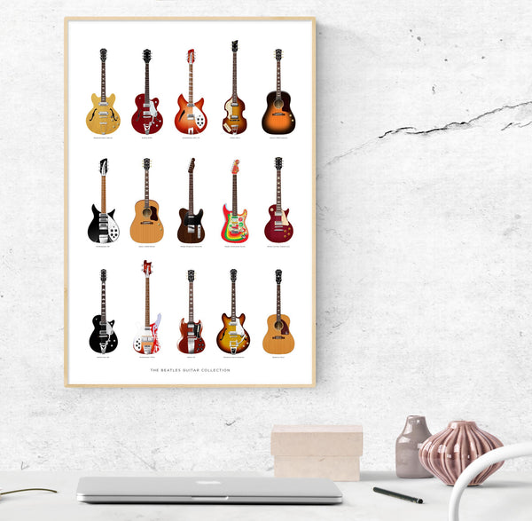 The Beatles Guitar Collection Poster