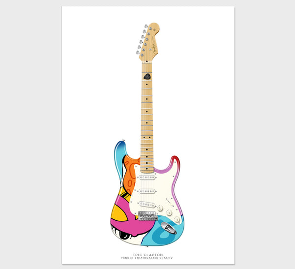 Eric Clapton's Fender Stratocaster Crash 2 Guitar Poster, Wall Decor, Art Print, Guitar Print, Guitar Art