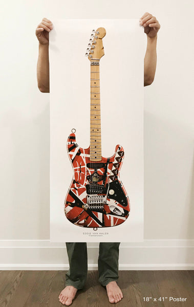 Eddie Van Halen Frankenstein Guitar Poster Guitar Poster, Wall Decor, Guitar Print, Guitar Art