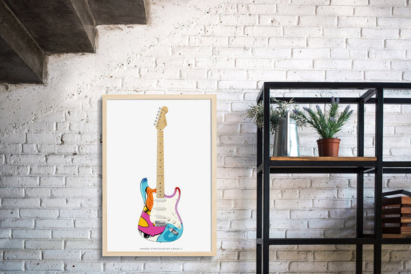 Eric Clapton's Fender Stratocaster Crash 2 Guitar Poster, Wall Decor, Art Print, Guitar Print, Guitar Art