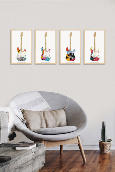 Eric Clapton's Fender Stratocaster Crash 2 Guitar Poster, Wall Decor, Art Print, Guitar Print, Guitar Art