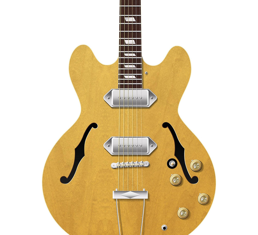 The Beatles Guitar Poster: John Lennon's Epiphone Casino Natural