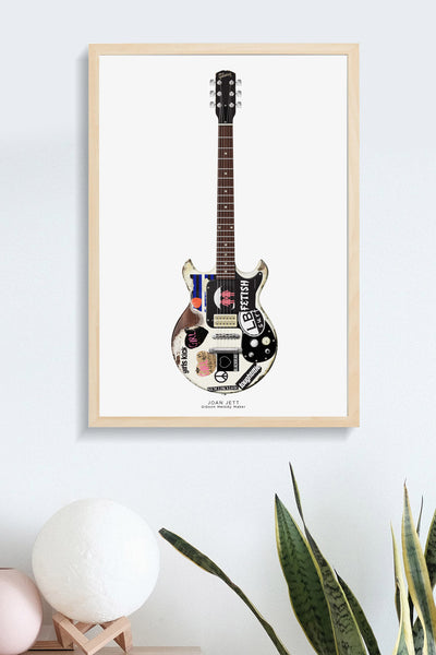 Joan Jett's Gibson Melody Maker Guitar Poster, Wall Decor, Guitar Print, Guitar Art