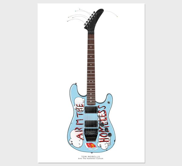 Tom Morello's Arm the Homeless Custom Guitar Poster, Wall Decor, Guitar Print, Guitar Art