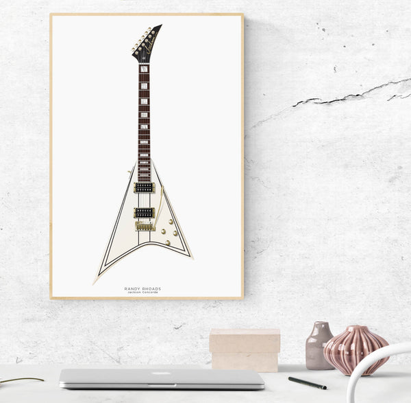 Randy Rhoads's Jackson Concorde Guitar Poster, Guitar Print, Guitar Art, Wall Decor